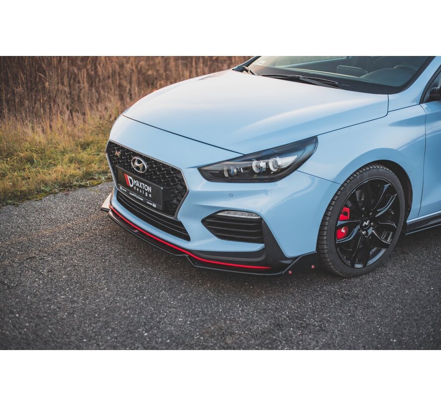 Maxton Design Front Splitter V.6 + Flaps Hyundai I30 N Mk3 Hatchback/Fastback