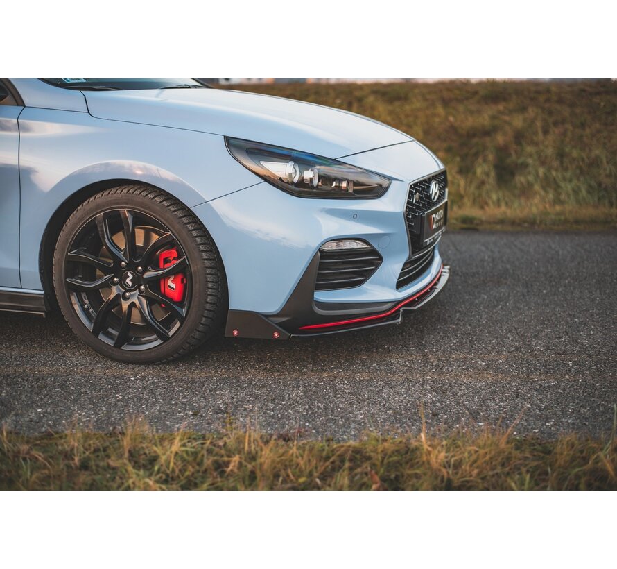 Maxton Design Front Splitter V.6 + Flaps Hyundai I30 N Mk3 Hatchback/Fastback
