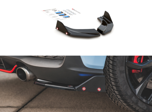 Maxton Design Maxton Design Rear Side Splitters V.6 + Flaps Hyundai I30 N Mk3 Hatchback