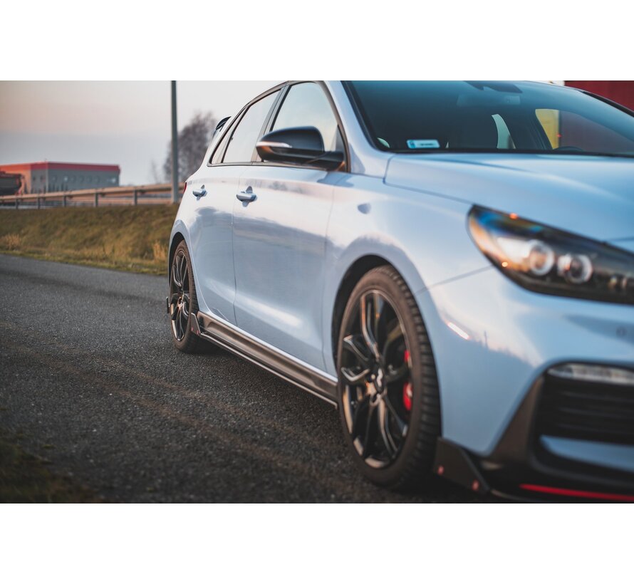 Maxton Design Side Skirts Diffusers V.5 + Flaps Hyundai I30 N Mk3 / Mk3 FL Hatchback/Fastback