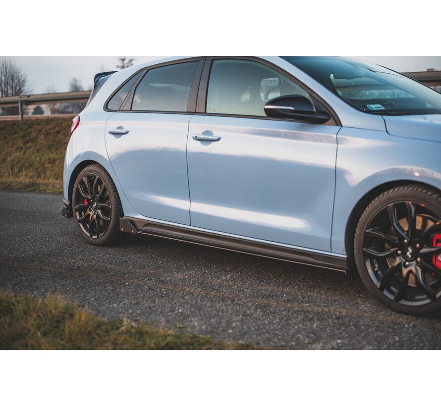 Maxton Design Side Skirts Diffusers V.5 + Flaps Hyundai I30 N Mk3 / Mk3 FL Hatchback/Fastback