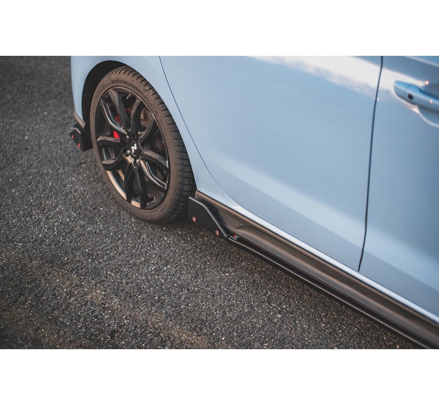 Maxton Design Side Skirts Diffusers V.5 + Flaps Hyundai I30 N Mk3 / Mk3 FL Hatchback/Fastback