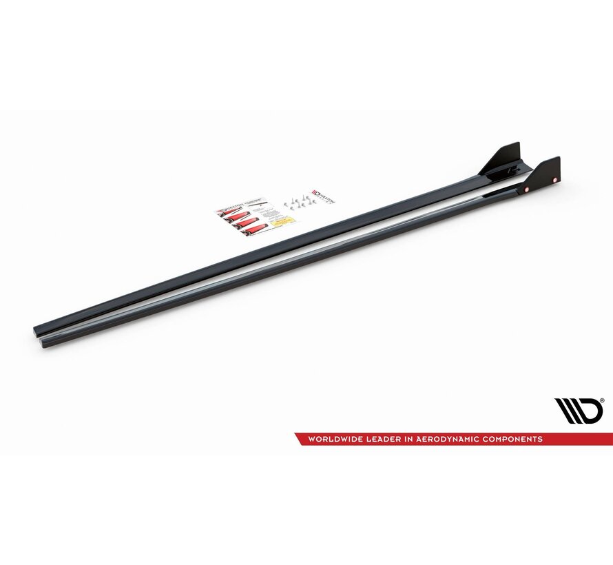 Maxton Design Side Skirts Diffusers V.5 + Flaps Hyundai I30 N Mk3 / Mk3 FL Hatchback/Fastback