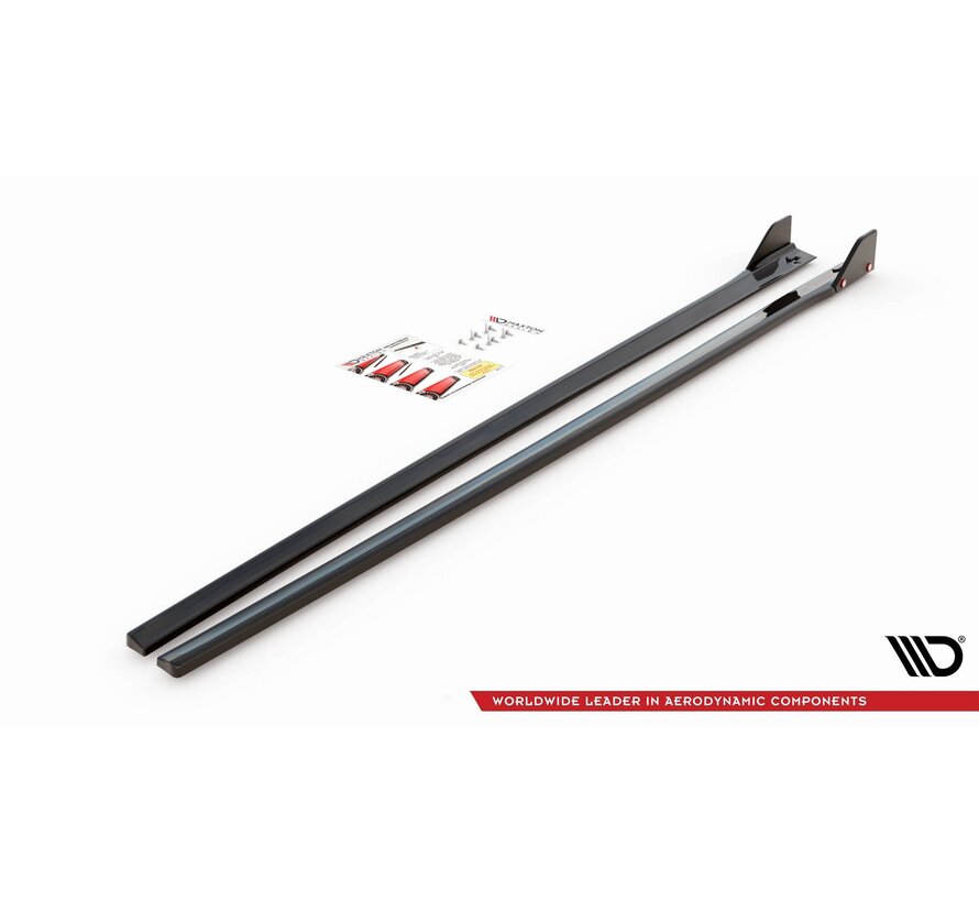 Maxton Design Side Skirts Diffusers V.5 + Flaps Hyundai I30 N Mk3 / Mk3 FL Hatchback/Fastback