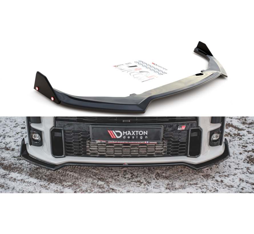 Maxton Design Front Splitter V.3 + Flaps Toyota GR Yaris Mk4