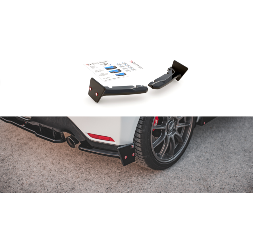 Maxton Design Rear Side Splitters V.2 + Flaps Toyota GR Yaris Mk4