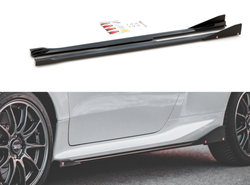 Maxton Design Maxton Design Side Skirts Diffusers V.2 + Flaps Toyota GR Yaris Mk4