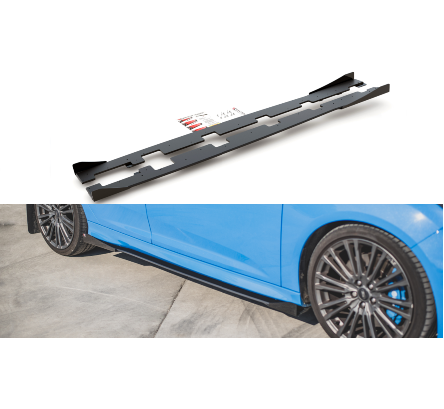 Maxton Design Racing Durability Side Skirts Diffusers + Flaps Ford Focus RS Mk3