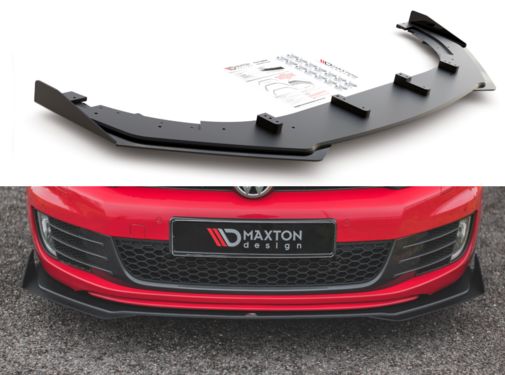 Maxton Design Maxton Design Racing Durability Front Splitter V.3 + Flaps Volkswagen Golf GTI Mk6