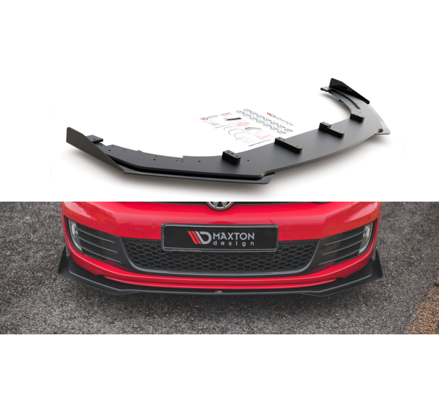 Maxton Design Racing Durability Front Splitter V.3 + Flaps Volkswagen Golf GTI Mk6