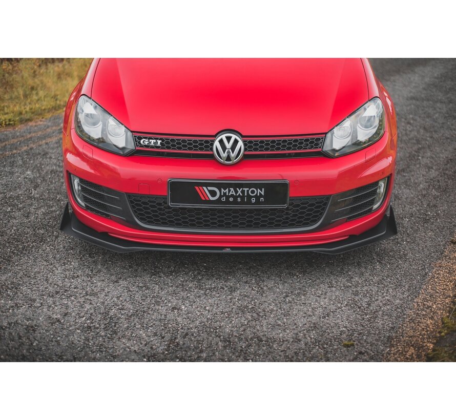 Maxton Design Racing Durability Front Splitter V.3 + Flaps Volkswagen Golf GTI Mk6