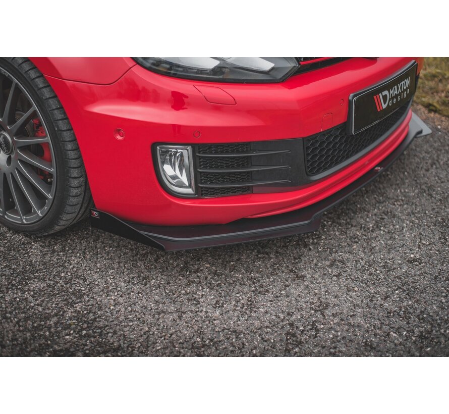 Maxton Design Racing Durability Front Splitter V.3 + Flaps Volkswagen Golf GTI Mk6