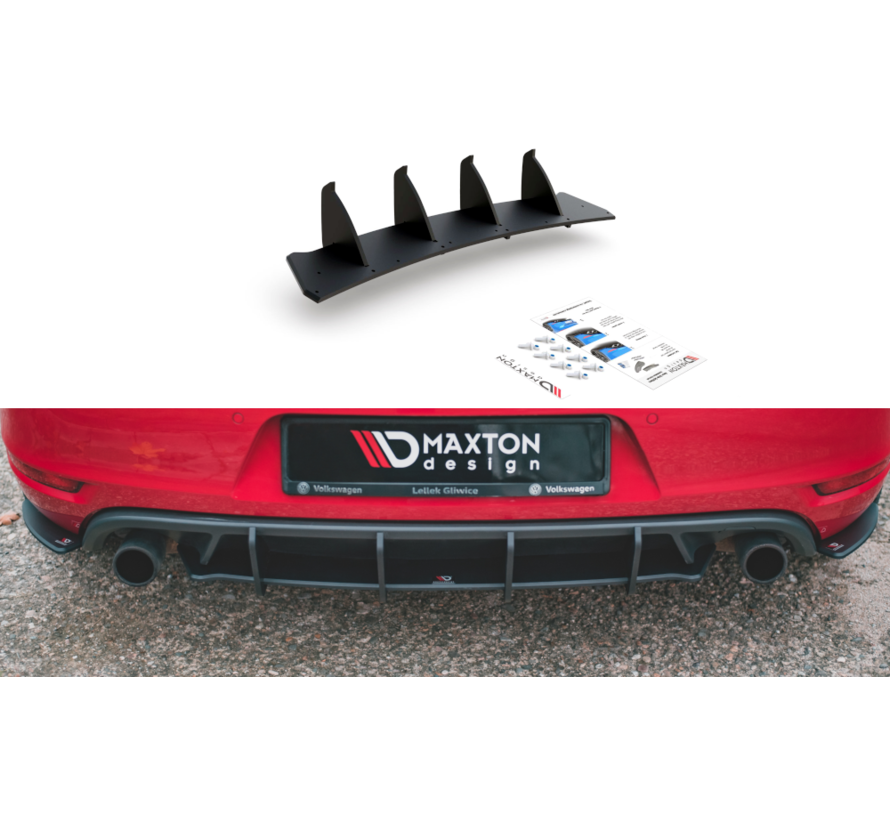 Maxton Design Racing Durability Rear Diffuser V.2 Volkswagen Golf GTI Mk6