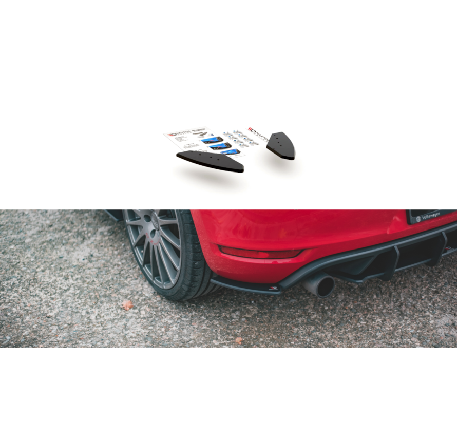 Maxton Design Racing Durability Rear Side Splitters Volkswagen Golf GTI Mk6
