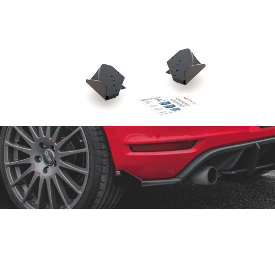 Maxton Design Racing Durability Rear Side Splitters + Flaps Volkswagen Golf GTI Mk6
