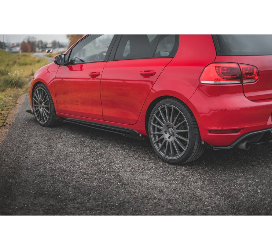 Maxton Design Racing Durability Side Skirts Diffusers + Flaps Volkswagen Golf GTI Mk6