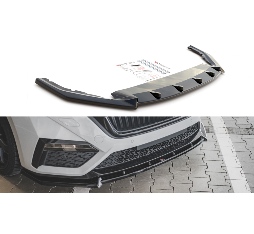 Maxton Design Front Splitter V.1 Skoda Octavia RS Mk4