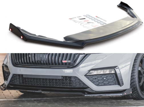 Maxton Design Maxton Design Front Splitter V.2 + Flaps Skoda Octavia RS Mk4