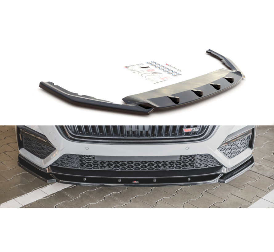 Maxton Design Front Splitter V.3 Skoda Octavia RS Mk4