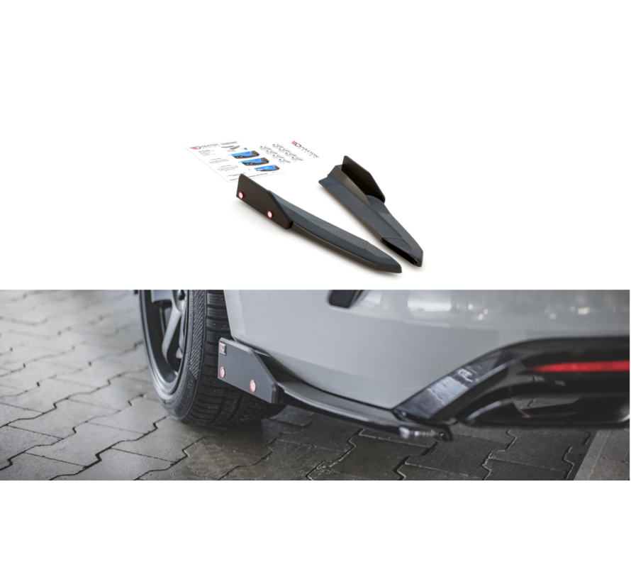 Maxton Design Rear Side Splitters V.2 + Flaps Skoda Octavia RS Mk4