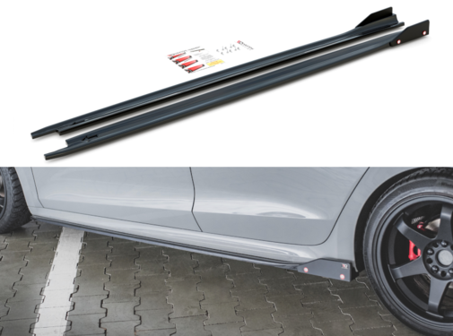 Maxton Design Maxton Design Side Skirts Diffusers V.2 + Flaps Skoda Octavia RS Mk4