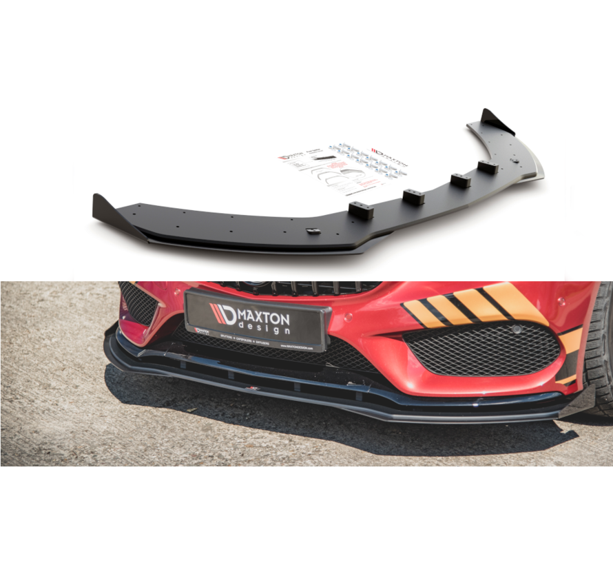 Maxton Design Racing Durability Front Splitter + Flaps Mercedes - AMG C43 Coupe C205