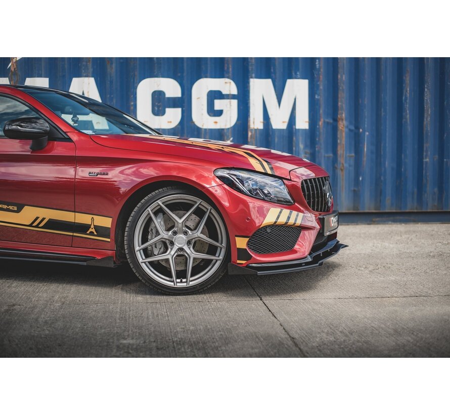 Maxton Design Racing Durability Front Splitter + Flaps Mercedes - AMG C43 Coupe C205