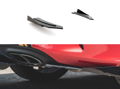 Maxton Design Maxton Design Racing Durability Rear Side Splitters + Flaps Mercedes-AMG C43 Coupe C205