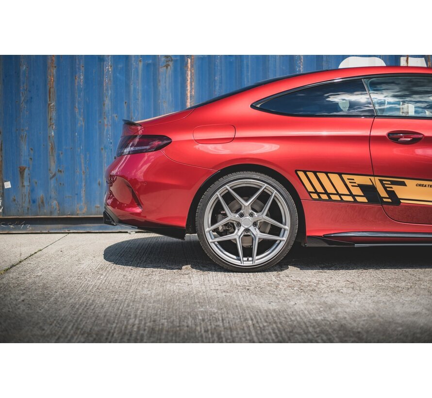 Maxton Design Racing Durability Rear Side Splitters + Flaps Mercedes-AMG C43 Coupe C205