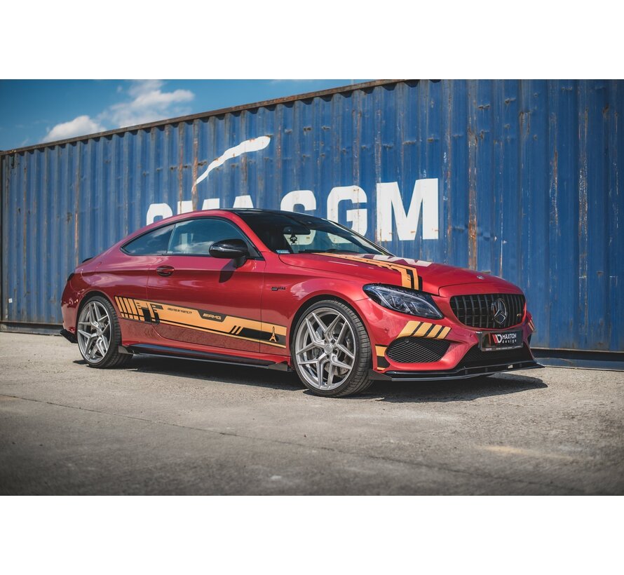 Maxton Design Racing Durability Side Skirts Diffusers + Flaps Mercedes-AMG C43 Coupe C205