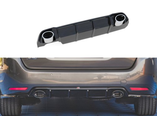 Maxton Design Maxton Design REAR VALANCE + EXHAUST ENDS IMITATION PEUGEOT 308 SW MK2 FACELIFT