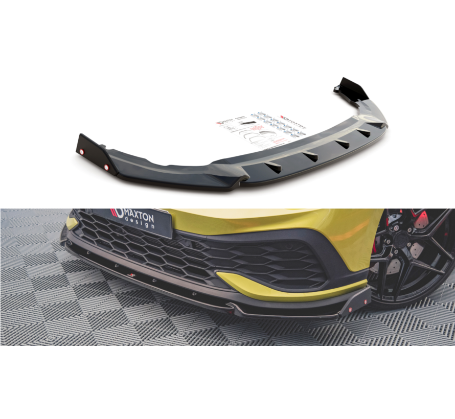 Maxton Design Front Splitter V.1 + Flaps Volkswagen Golf 8 GTI Clubsport