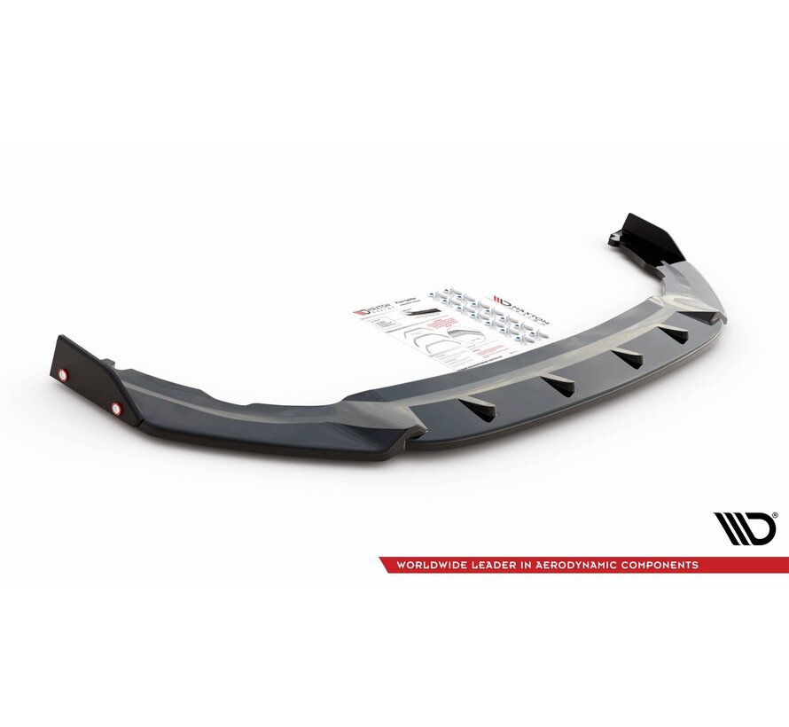 Maxton Design Front Splitter V.1 + Flaps Volkswagen Golf 8 GTI Clubsport