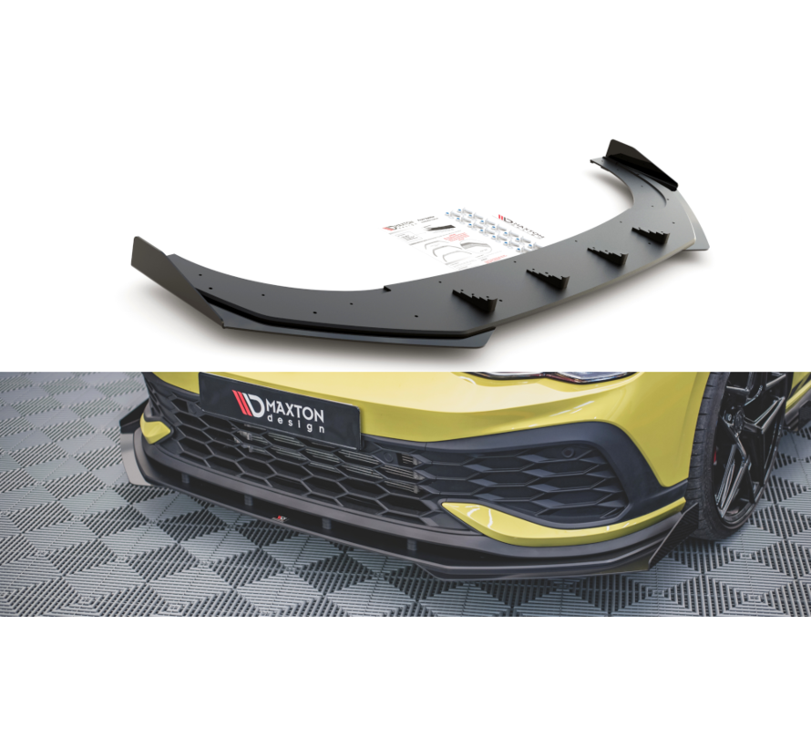 Maxton Design Racing Durability Front Splitter + Flaps Volkswagen Golf 8 GTI Clubsport