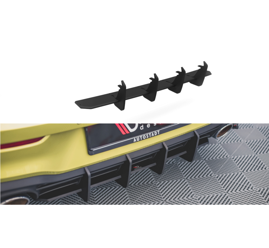 Maxton Design Racing Durability Rear Diffuser V.2 Volkswagen Golf 8 GTI  Clubsport