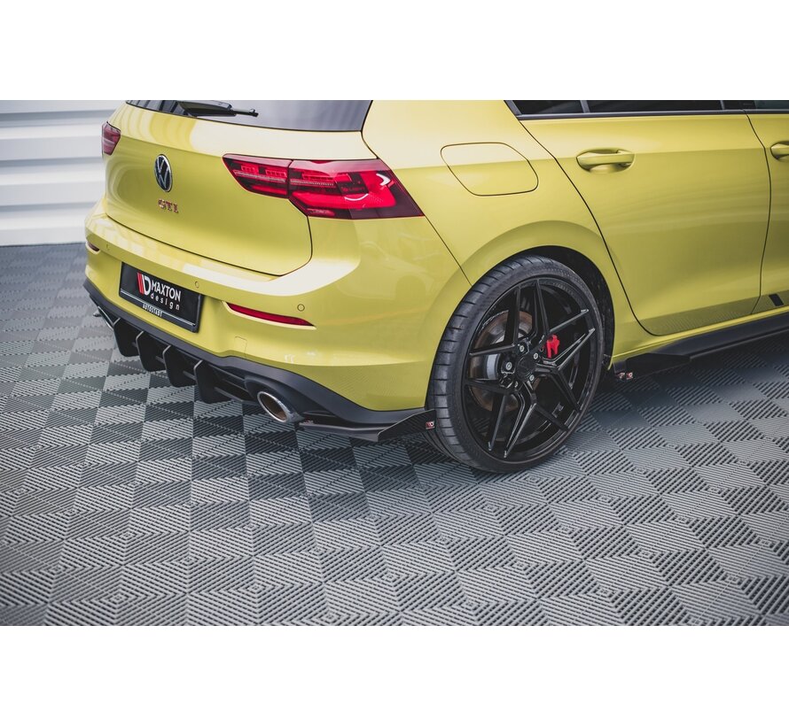 Maxton Design Racing Durability Rear Side Splitters + Flaps Volkswagen Golf 8 GTI Clubsport
