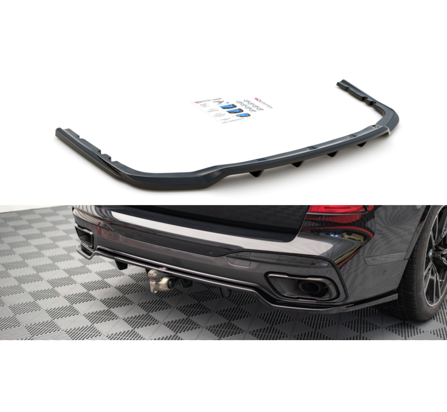 Maxton Design Central Rear Splitter (with vertical bars) BMW X7 M G07