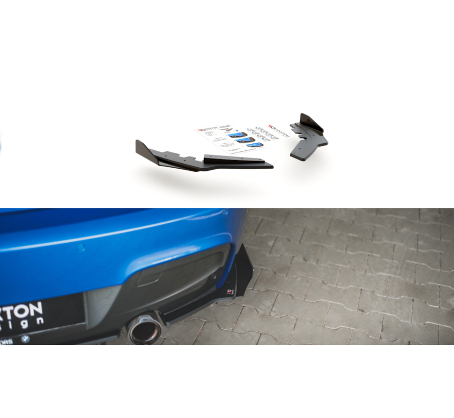Maxton Design Racing Durability Rear Side Splitters + Flaps BMW M135i F20