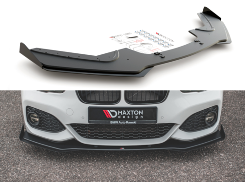 Maxton Design Maxton Design Racing Durability Front Splitter V.3 + Flaps for BMW 1 F20 M-Pack Facelift / M140i