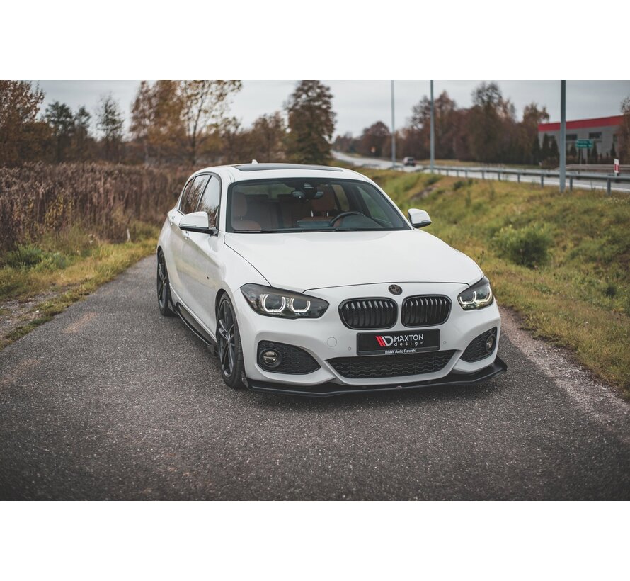 Maxton Design Racing Durability Front Splitter V.3 + Flaps for BMW 1 F20 M-Pack Facelift / M140i