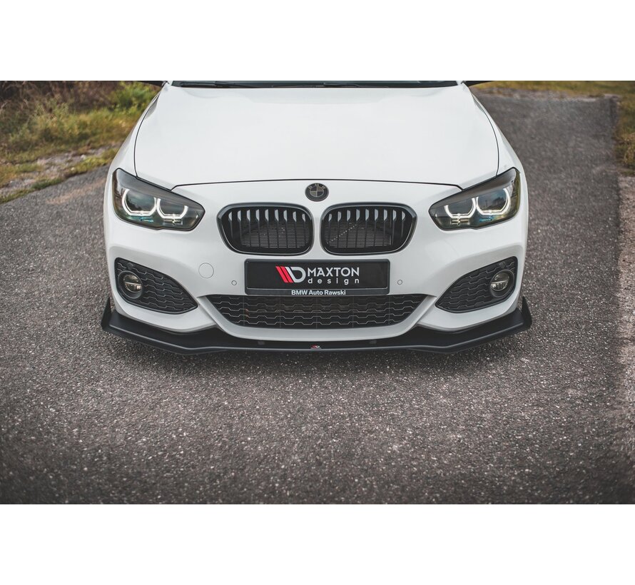 Maxton Design Racing Durability Front Splitter V.3 + Flaps for BMW 1 F20 M-Pack Facelift / M140i