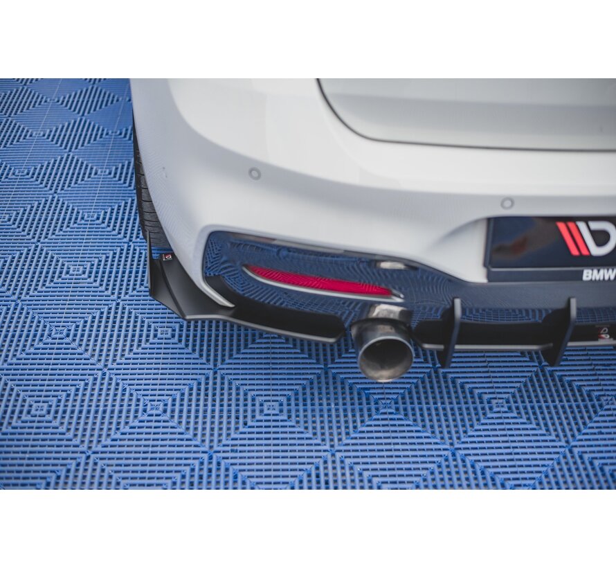 Maxton Design Racing Durability Rear Side Splitters V.2 + Flaps for BMW 1 F20 M140i