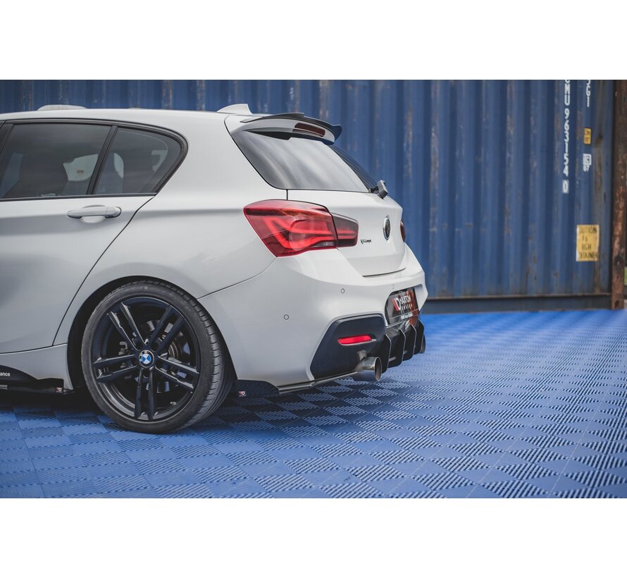 Maxton Design Racing Durability Rear Side Splitters V.2 + Flaps for BMW 1 F20 M140i