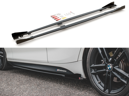 Maxton Design Maxton Design Racing Durability Side Skirts Diffusers V.2 + Flaps for BMW 1 F20 M135i / M140i / M-Pack