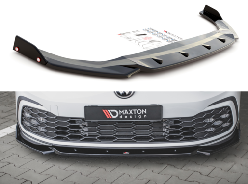 Maxton Design Maxton Design Front Splitter V.2 + Flaps Volkswagen Golf 8 GTI