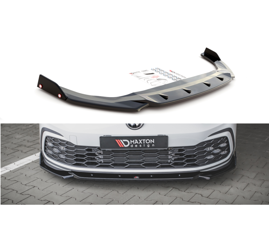 Maxton Design Front Splitter V.2 + Flaps Volkswagen Golf 8 GTI