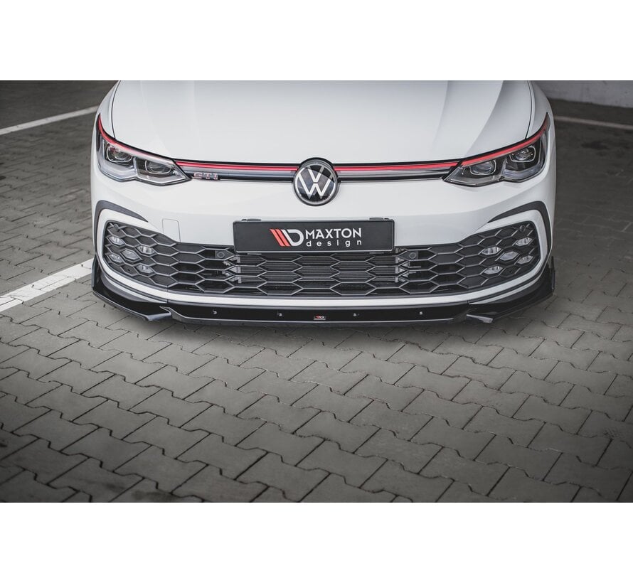 Maxton Design Front Splitter V.2 + Flaps Volkswagen Golf 8 GTI