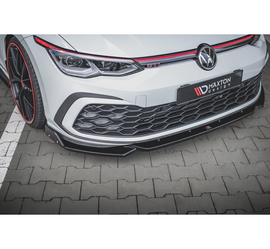 Maxton Design Front Splitter V.2 + Flaps Volkswagen Golf 8 GTI