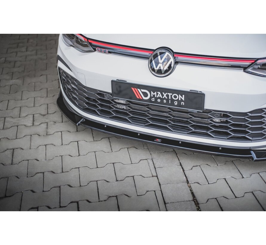 Maxton Design Front Splitter V.3 + Flaps Volkswagen Golf 8 GTI