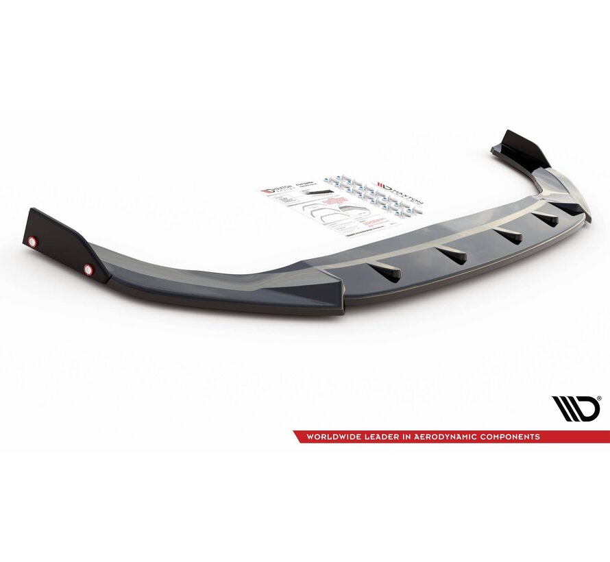 Maxton Design Front Splitter V.3 + Flaps Volkswagen Golf 8 GTI